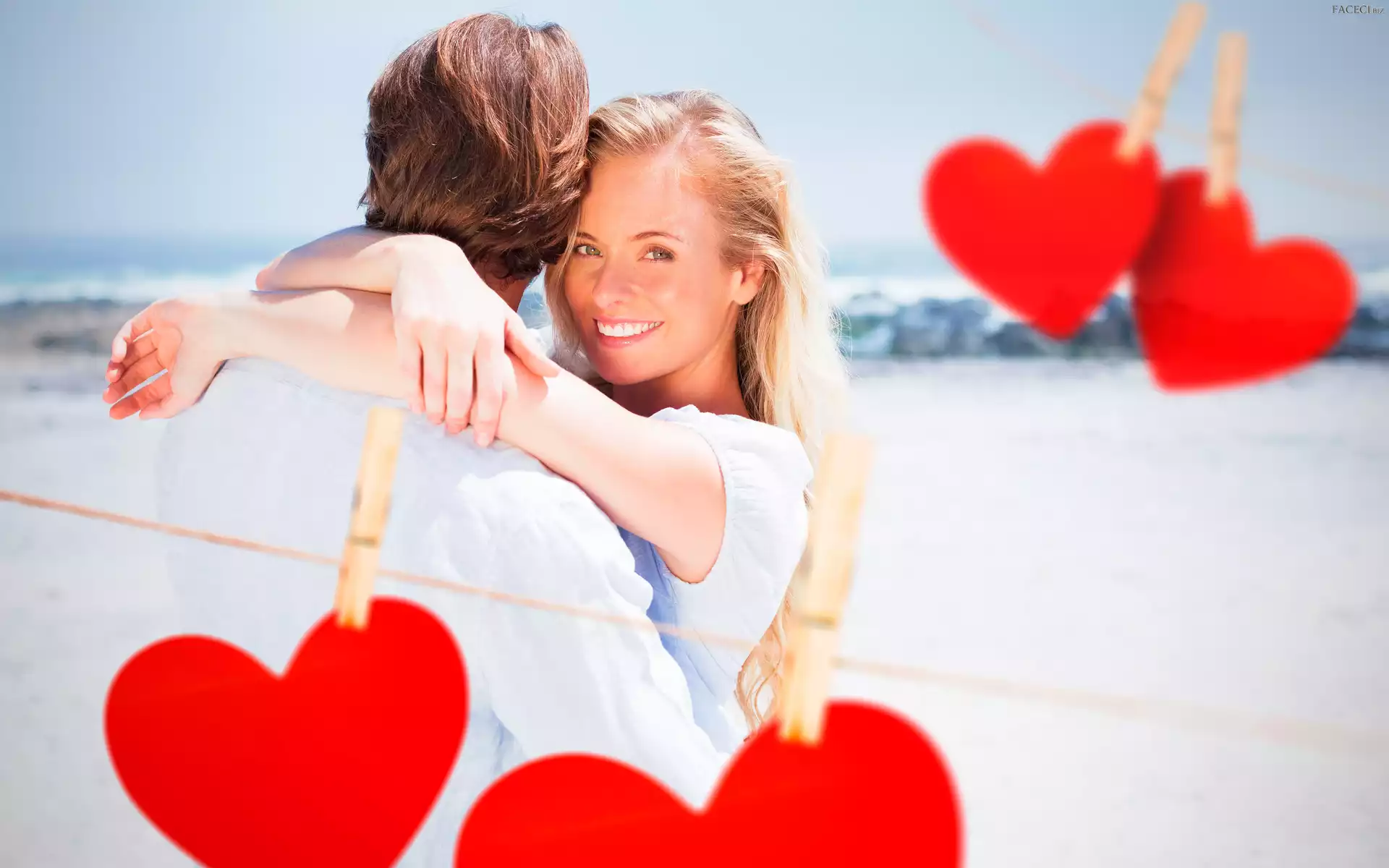 Kobieta, Serca, Miłosne, Mężczyzna